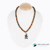 TCC™ Natural Rudraksha & Tiger Eye Stone Stainless Steel Shiva Pendant
